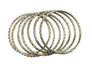 7 Bangle Bracelet 14K Yellow Gold 8